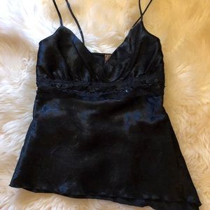 Women’s black tank top with sequins